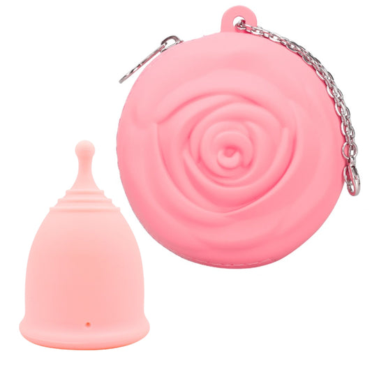 Adorable Pink Peri Zero Waste Menstrual Cup with Storage Case