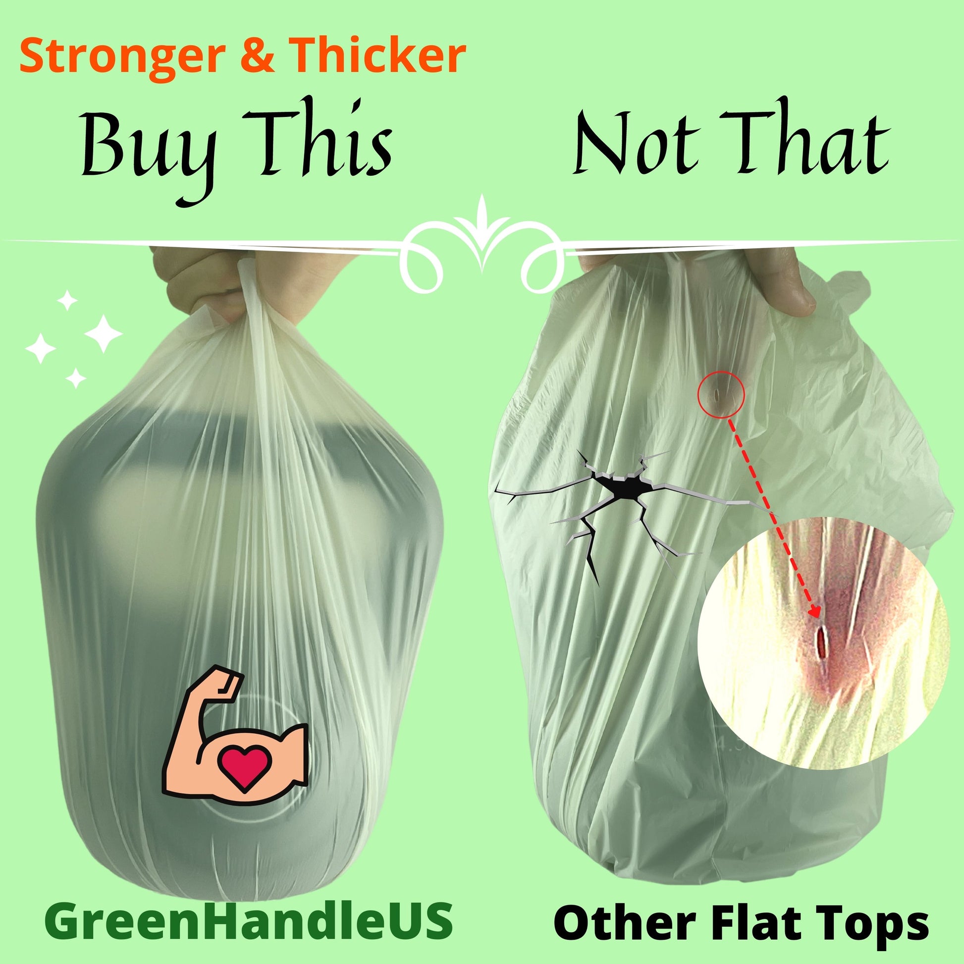 Buy Moonygreen Compostable Trash Bags 13 Gallon, Tall Kitchen Heavey Duty  Food Waste Bags, Extra Thick 1.1 Mils, Certified US BPI ASTM D6400, 49.2  Liter, 50 Count Now! Only $